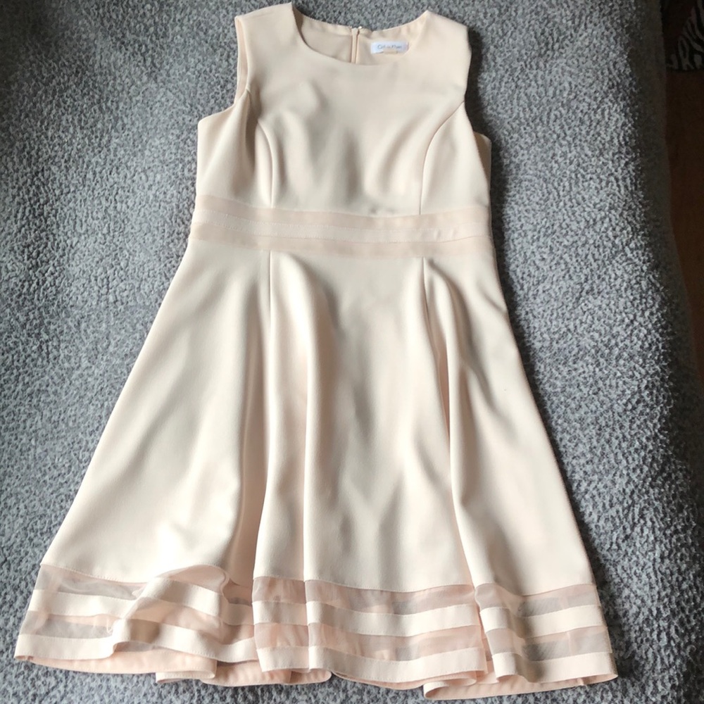 calvin klein light pink dress
